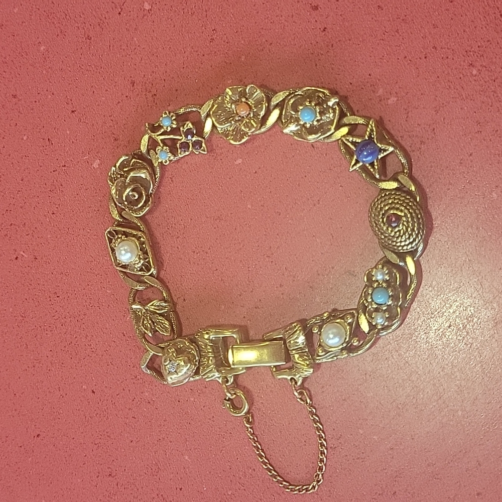Vintage Goldette Victorian Revival Bracelet